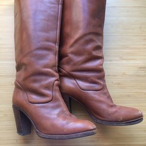 🟠 2/$20 Vintage Italian Leather Knee High Boots